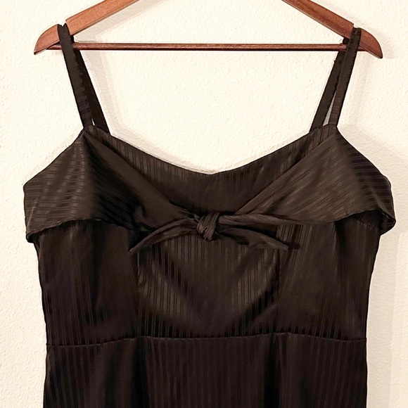 Lucky Thirteen Black Satin Pin Up Pencil Dress Size XL - Picture 2 of 11